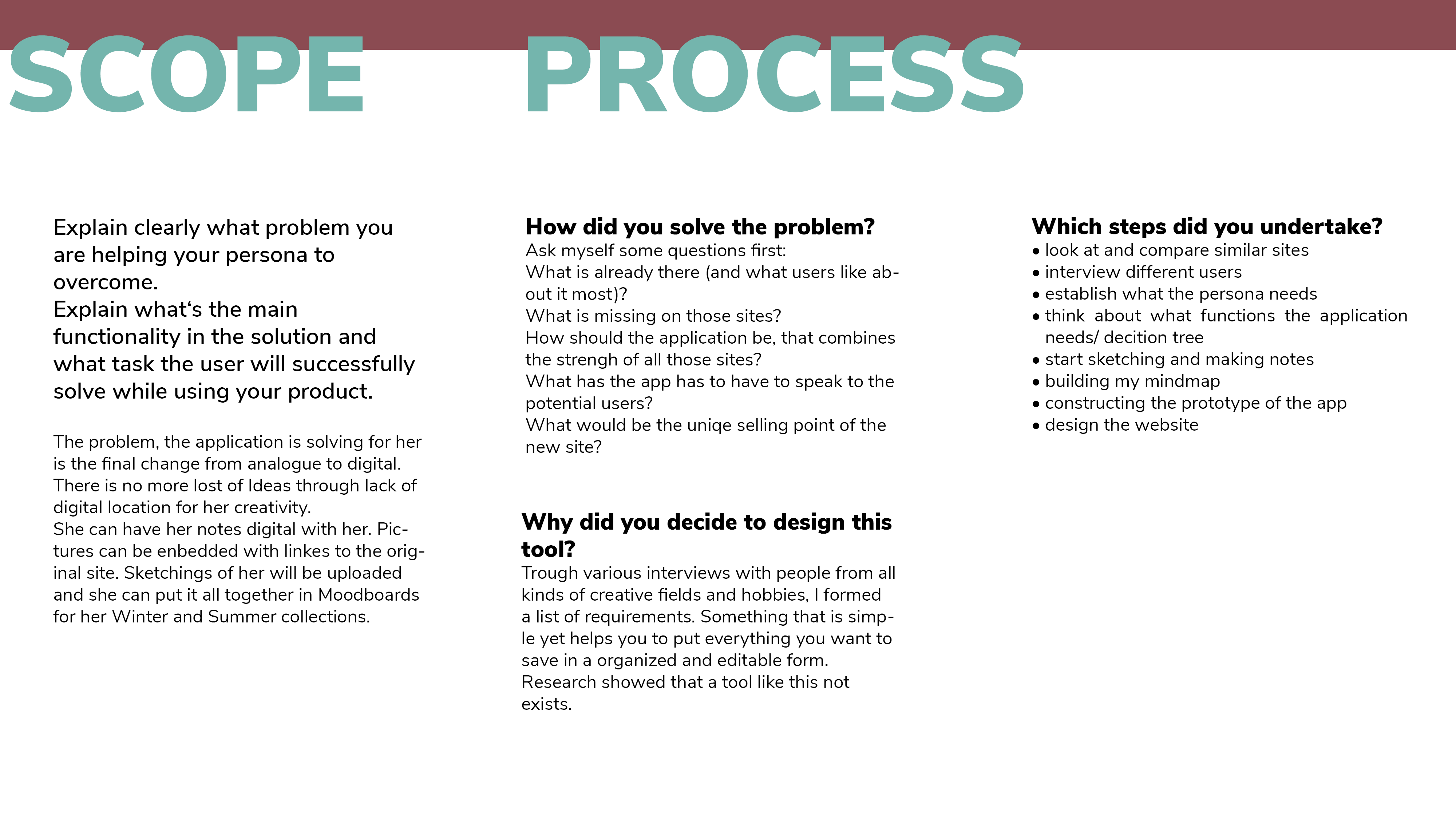 Scope & Process
